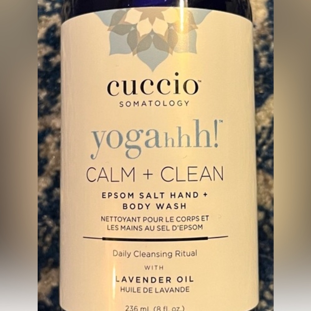 Body wash. New bottle. Cuccio Yohahhh! Calm + Clean.